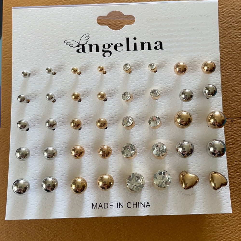 Angelina 20 pair of earrings set NWT